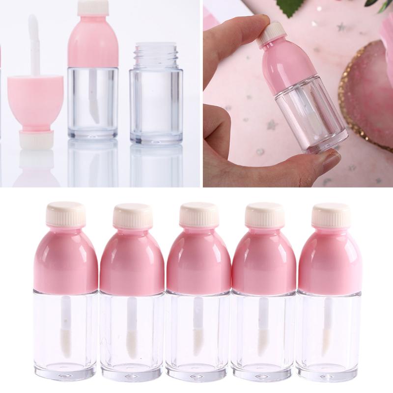 

5/10 Pcs Beverage Bottle Shape Empty Lip Gloss Tubes DIY Refillable Bottles Mini Portable Clear Lipgloss Tube Container