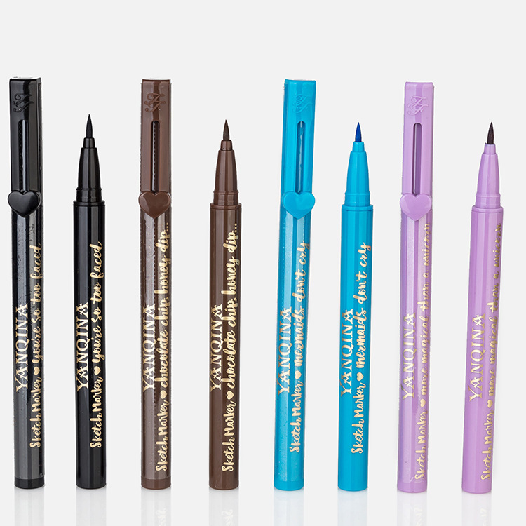 

yan qi na/yanqina Waterproof Not Smudge Quick-Drying Rose Printed Tube Eyeliner 8653 Supply of Goods, As pic