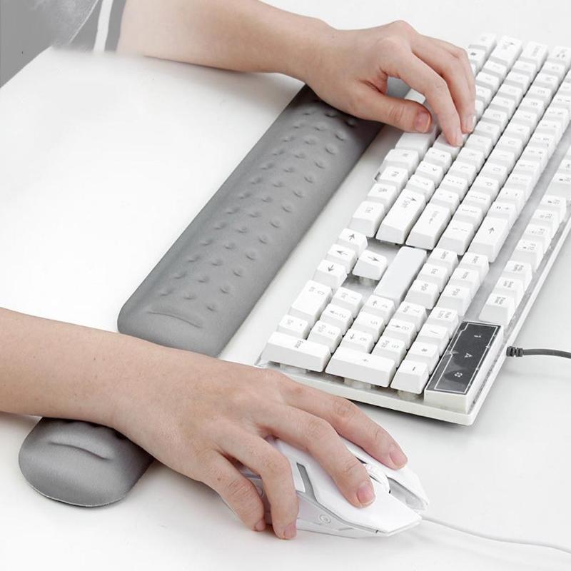 

Mechanical Keyboard Wrist Rest Pad Mouse Wrist Rest Pad Ergonomic Memory Sponge Set Comfort Mouse For Office