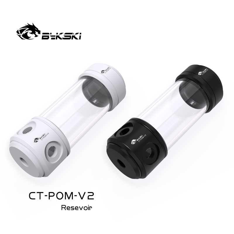 

BYKSKI 150Length 10mm X 50MM Acrylic Double Cylindrical Water-Coolant Tank 6 holes Reservoir Cover