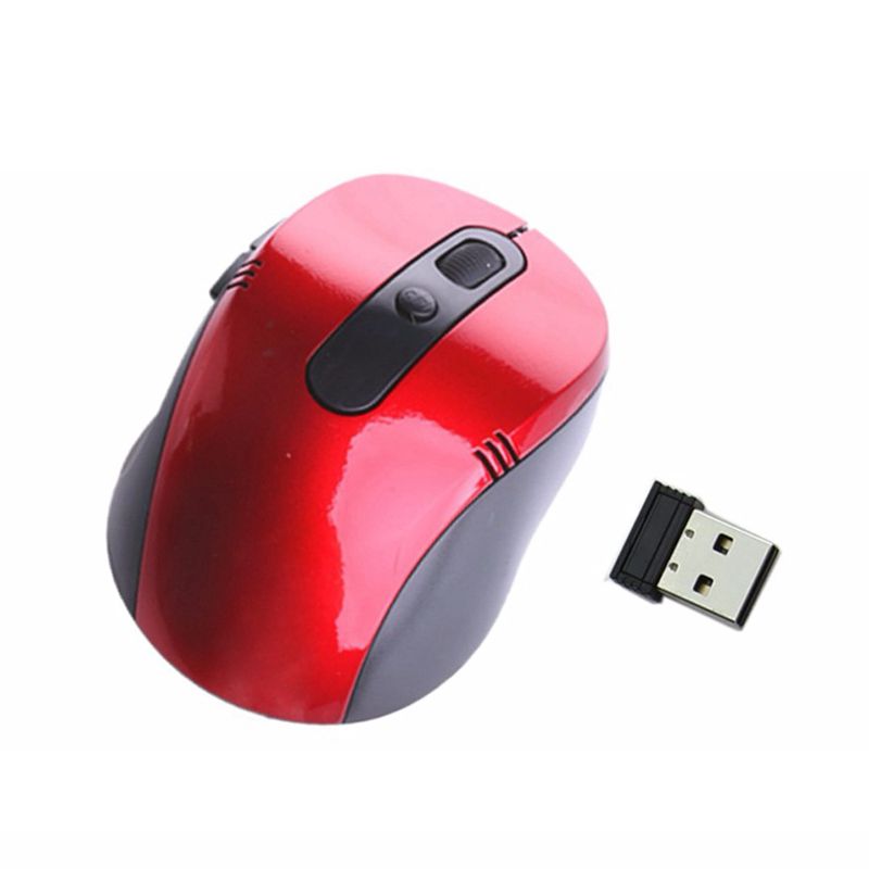 

Gaming mouse 2.4G for USB Receiver Wireless Optical Mouse Laptop Computer Desk Computer PC - Red