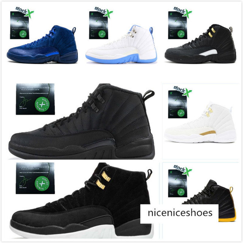 

Shoes Jumpman 12 12s Dark Grey University Gold Reverse Taxi Black Sports Sneakers