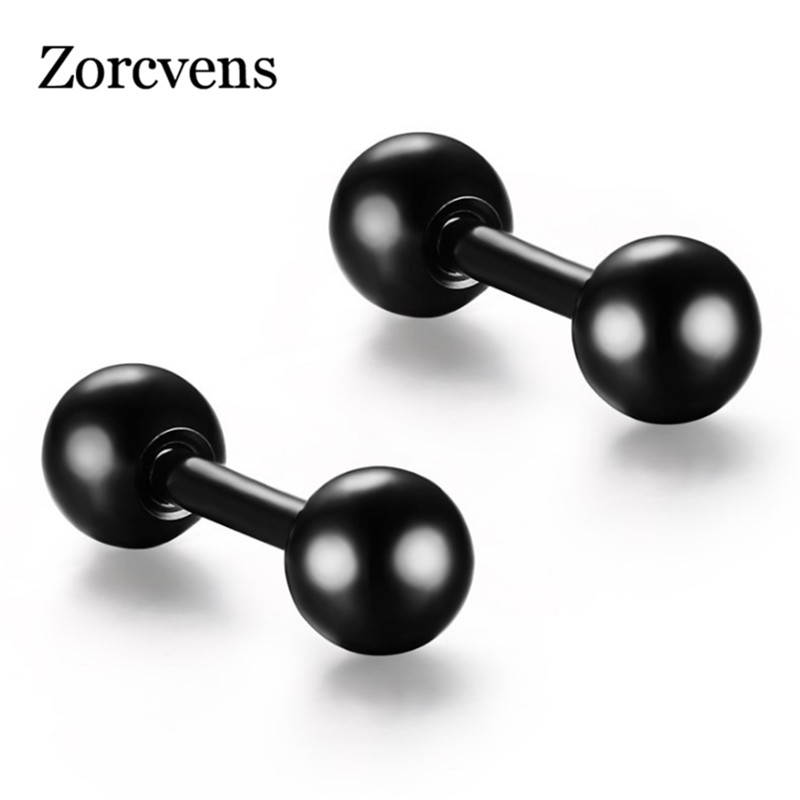 

ZORCVENS Fashion Men Women Earrings Double Little Balls Cute Stud Earrings For Women Free Shipping