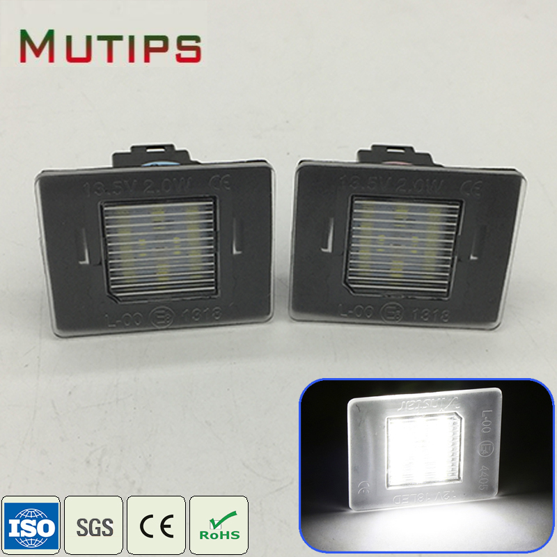 

Mutips 1Set Car LED License Plate Lights 12V White LED Lamp Bulb For W218 W117 W176 W156 W166 R172 X166 GL CLA, As pic