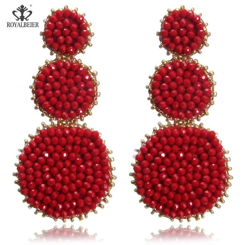 

Dangle & Chandelier 2021 Fashion Statement Handmade DIY Beads Drop Earrings Girls Long Hanging Women Ethnic Boho