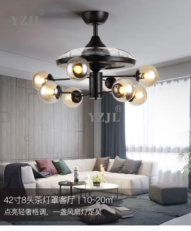 

Light fans luxury living room dining room electric fan chandelier home chandelier simple magic bean fan lamp chandelieti