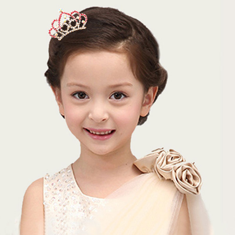 

Girl Hair Accessories Crystal Cute Crown Princess Crown Hairpin kids girl Hair Comb, 18
