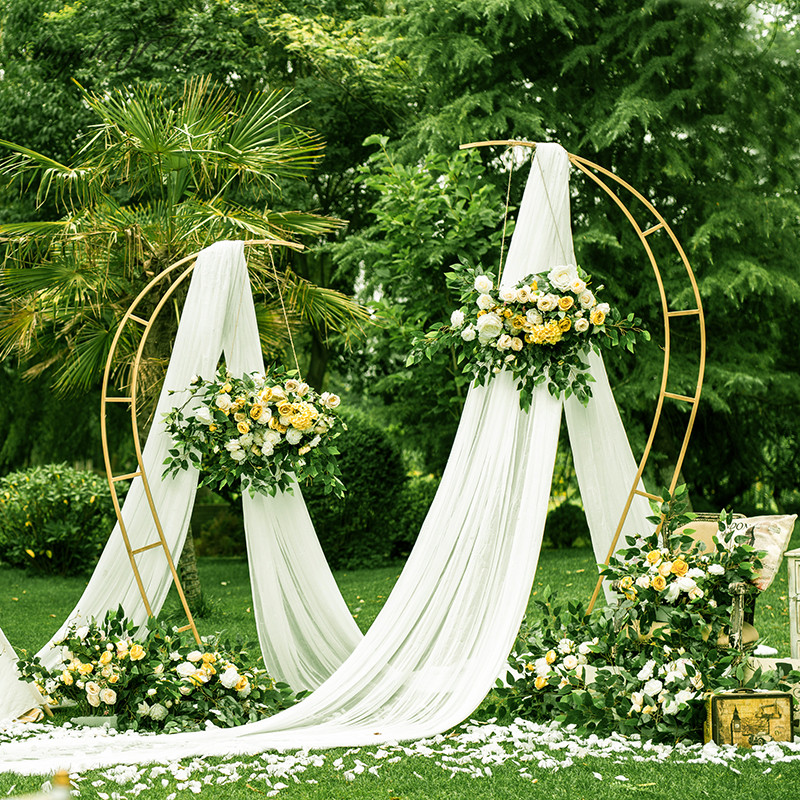 

2.5 M heart-shaped arch flower frame scene layout party wedding arch props ornaments shaped arches geometric road flower stand, White a