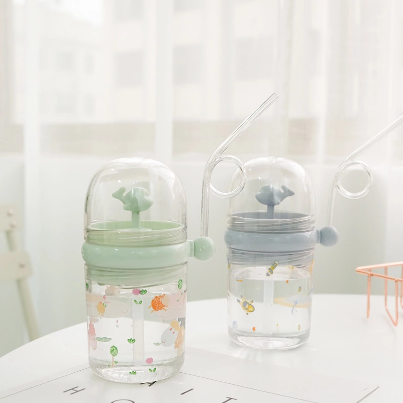 

Kids Beverage Sippy Cup Straw Funny Summer Bottles Creative With Plastic Portable Children Cute Tumbler Cup Student Water Drinking BWB1 Ngkm