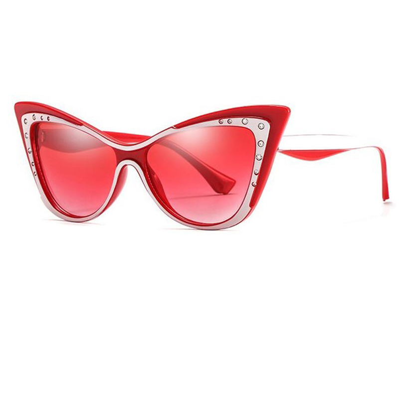 

Sexy Women Cat Eye Sunglasses Brand Designer 2020 Rhinestone Sun Glasses Fashion Ladies Candy Colors Glasses Party Multicolor