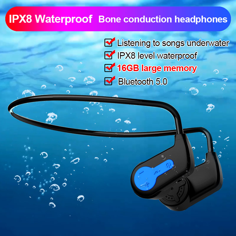 

Fast Delivered K3 Bluetooth Headset MP3 Player IP68 Waterproof 16GB Wireless Headphones Swimming Sport Earphones Hifi Speaker For Phone PC