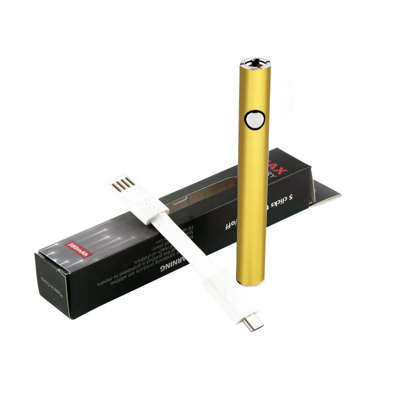 

Authentic Amigo Max Preheat Battery 380mAh Variable Voltage Bottom Charge 510 Battery For Thick Oil Vaporizer Pen Cartridges