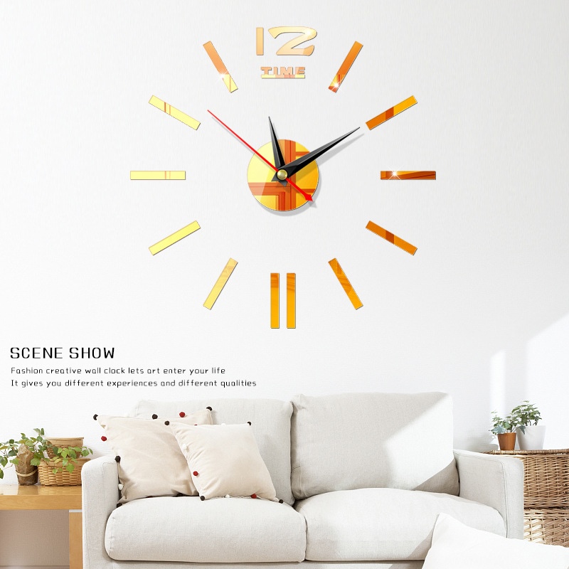 

Special Offer 3D Big Acrylic Mirror Wall Clock Diy Quartz Watch Still Life Clocks Modern Home Decoration Living Room Stickers