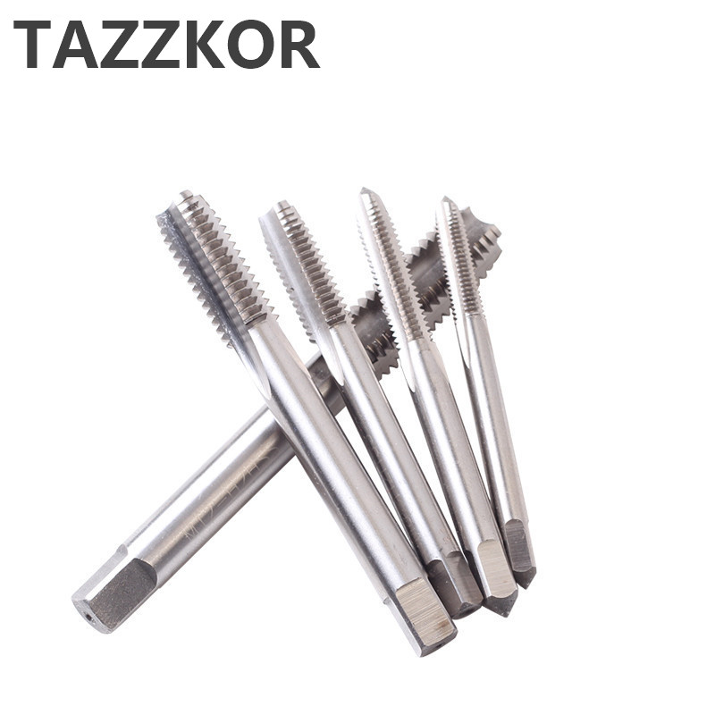 

High Quality Taps Straight Flute Machine Screw Taps And Die Set Silvery For Material Iron Copper Mater Hss 1/8-5/16