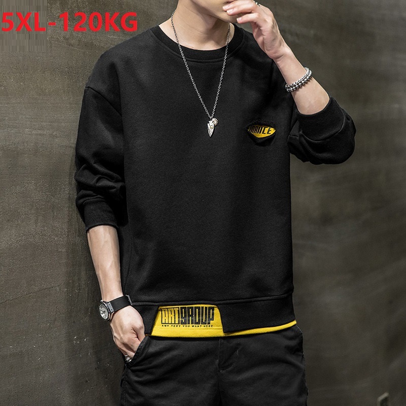 

2020 new autumn men ins tide Hoodies hoody pullover Sweatshirts sportwear letter cool plus size 5XL loose fashion hoody coat 48, Black