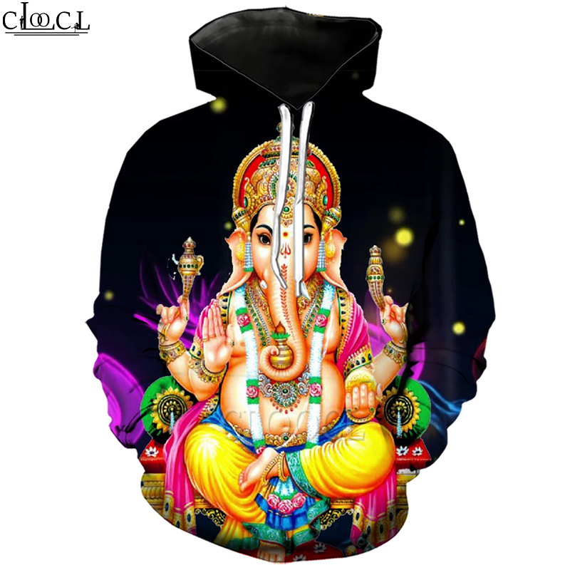 

CLOOCL Hinduism God Lord Ganesha 3D Print Funny Hooded Sweatshirt Men Clothing Long Sleeve Unisex Hot Selling Couples Pullovers, Hoodie 1