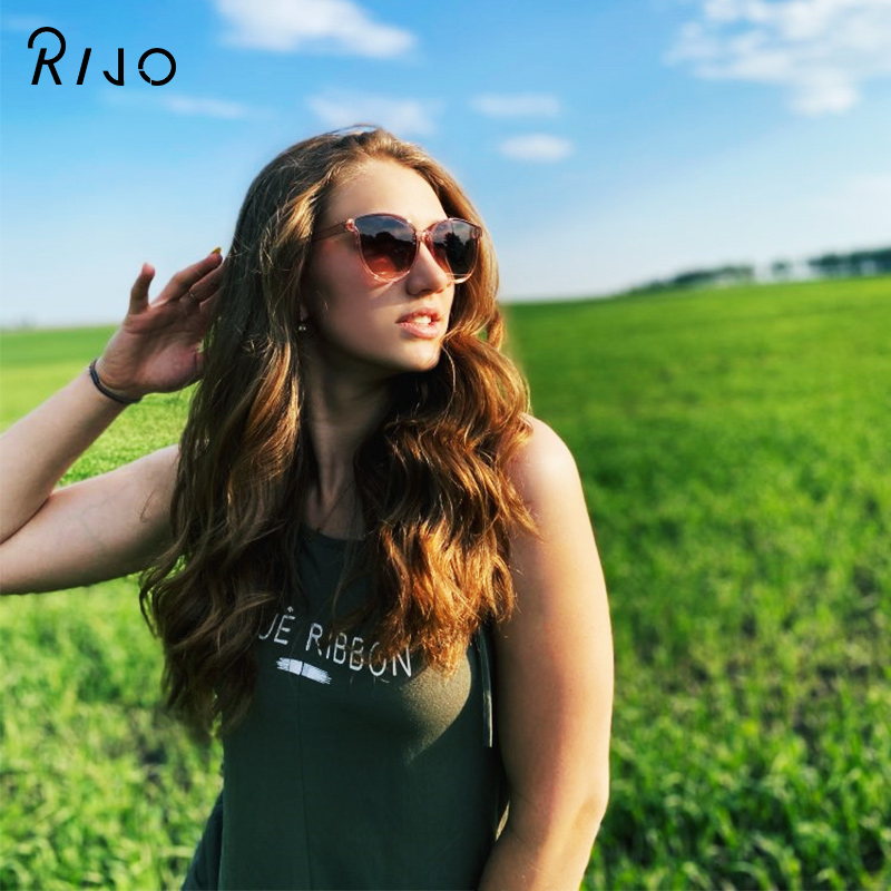 

RIJO quality fashion sunglasses ladies retro metal glasses mirror classic retro sunglasses Feminino UV400
