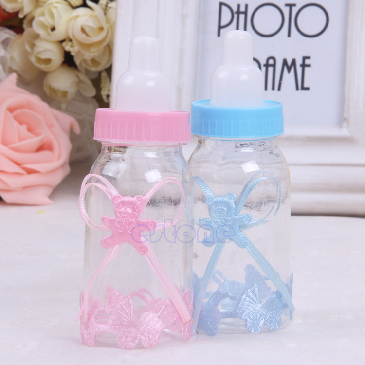 

1X Baby Shower Baptism Christening Birthday Gift Party Favors Candy Box Bottle K1MF