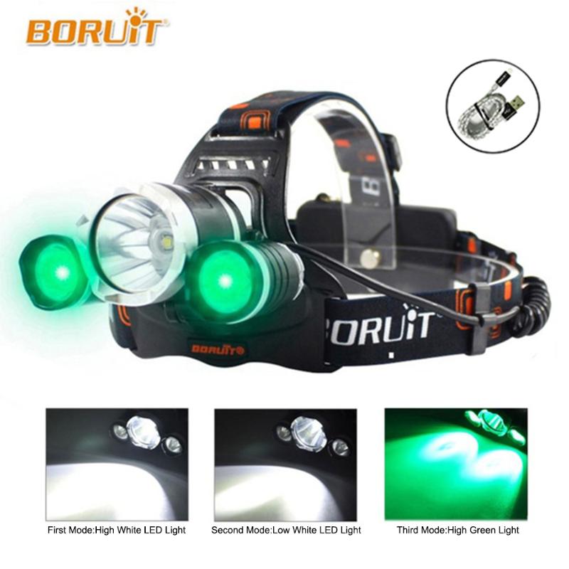 

Boruit 5000 LED Headlamp CREE XML-L2 R2 Headlight Head Torch Head lamp by 18650 battery for Camping Fishing Hunting