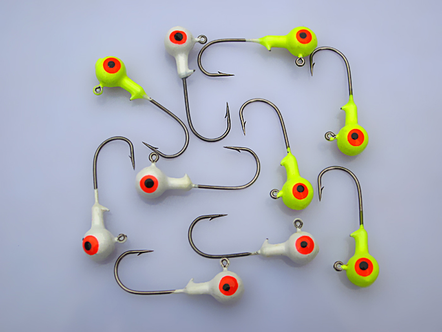 

80pc/Lot Lead Jig Heads Fishing Hooks Crappie Lure Fishing Lures Lead Head Jigs Hooks Bait Tackle 3g