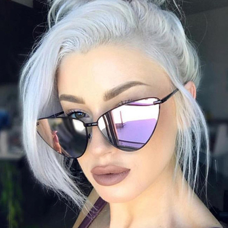 

2020 Women Sexy Vintage Cat Eye Sunglasses Women Brand Designer Black Sun Glasses Female Ladies Cateyes Sunglass oculos UV400