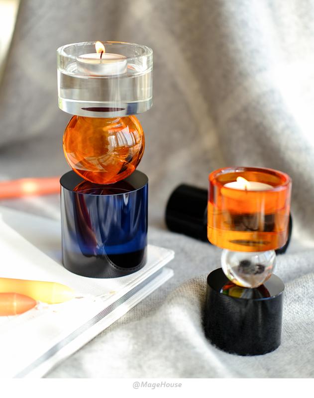 

Beautiful Decorative Modern Crystal Candle Holders Glass Nordic Luxury Mercury Glass Candlesticks Velas Decoration Maison II50ZT