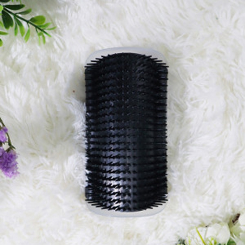 

Pet Comb Removable Cat Corner Scratching Rubbing Brush Pet Hair Removal Massage Comb Grooming Cleaning Black