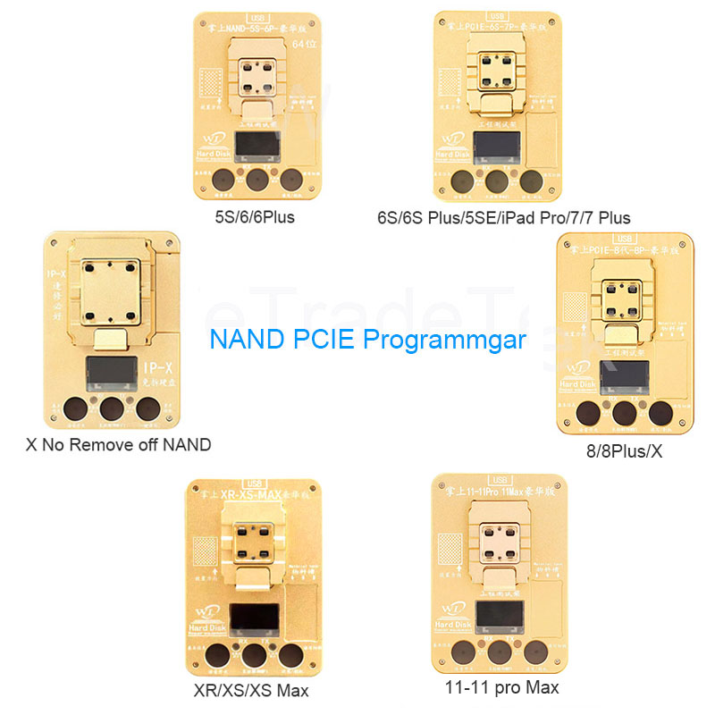 

WL PCIE NAND Programmer for 11ProMax XR XS XSMAX P 8 7P 6SP6 6P 5 Hard Disk Write and Reader HDD Test Fixture SN Tool