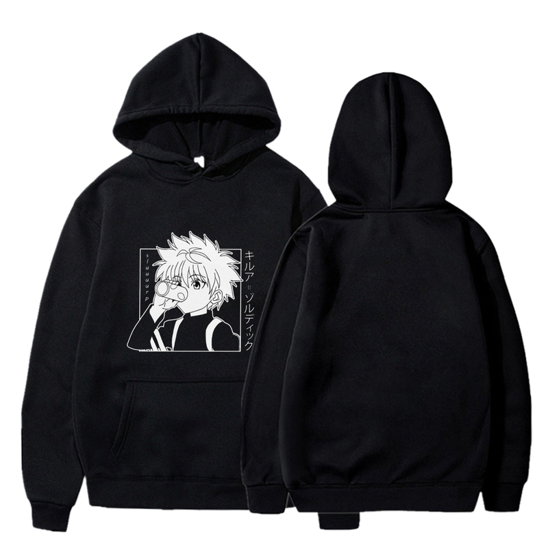 

Kawaii X Hunter Men Women Short Sleeve Sweatshirt Killua Zoldyck Anime Manga Black Hoodies Bluzy Tops Clothes, 905-807-2-1