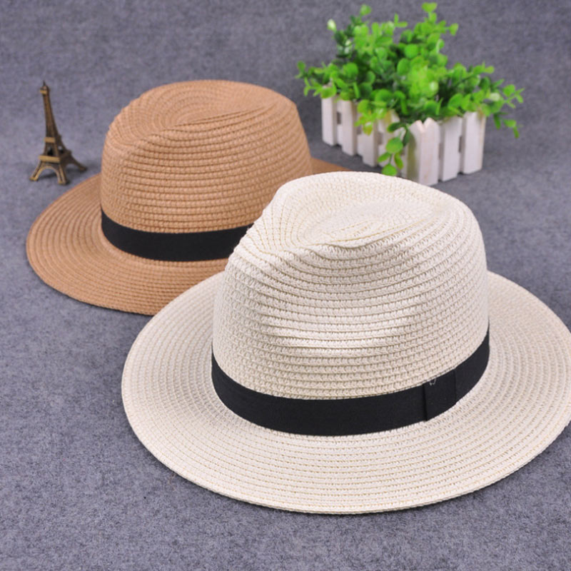 

Women Straw Hat Panama Roll up Summer Beach Sunscreen UPF50+ Cap HSJ88, Blue