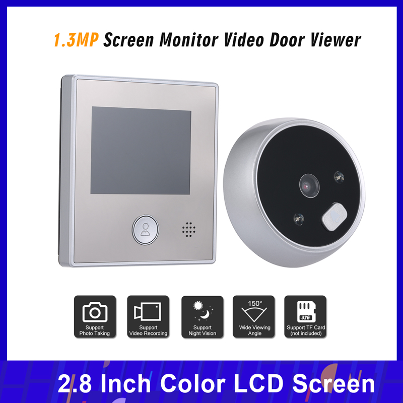 

1.3MP Video Intercom System Peephole Door Camera 2.8" Color Screen Doorbell Doorbell Residential Security Video Door Phone