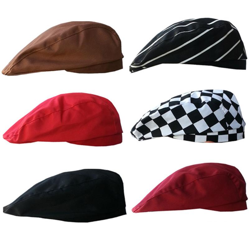

Berets Unisex Stylish Men Women Chef Hat Catering Baker Kitchen Cook Duckbill Beret Golf Caps Fitted Solid Color Adult, Coffee