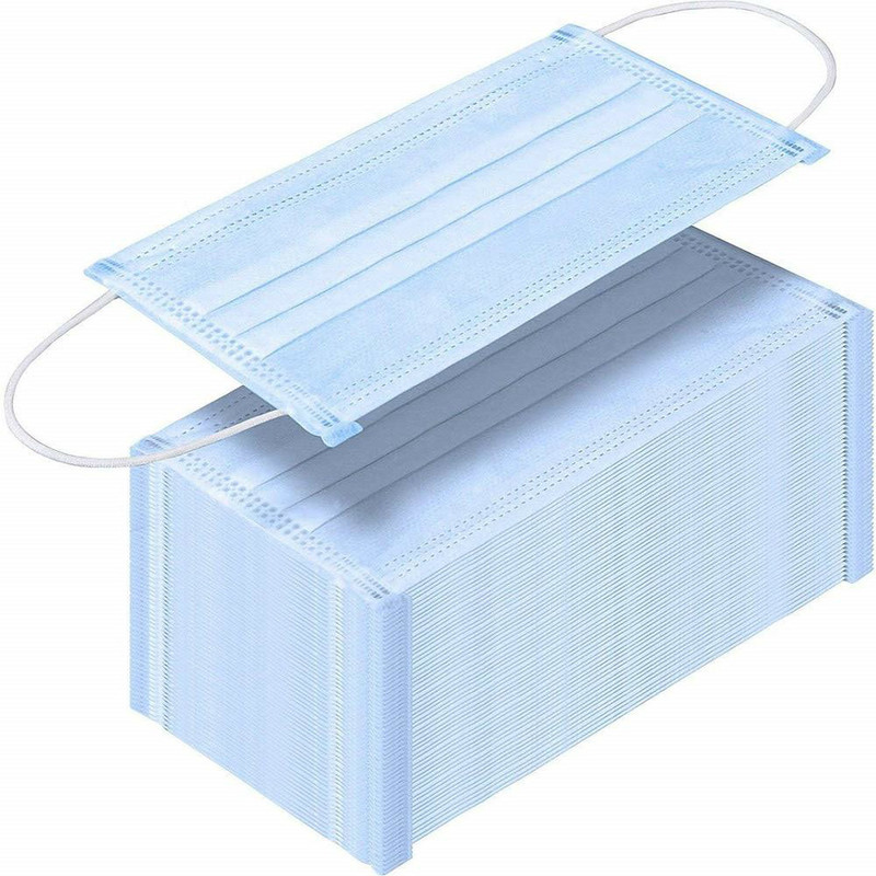 

NEWEST Disposable Face Mask Blue Non Woven Ear-loop 3ply Dust Mouth Protective Masks