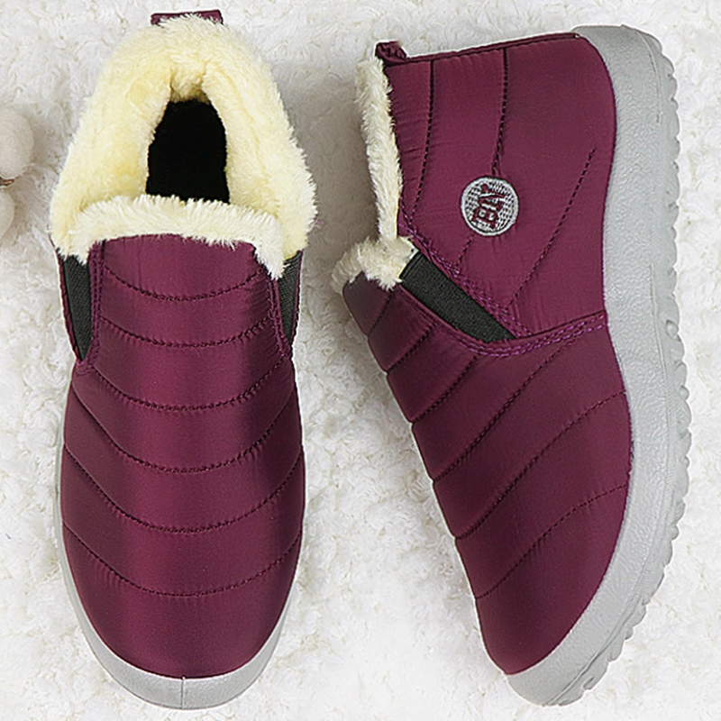 

Winter Ankle Boots Women Casual Warm Shoes Short Ultralight Flat Boots Waterproof Black Snow Shoes Female Botas Mujer, Red