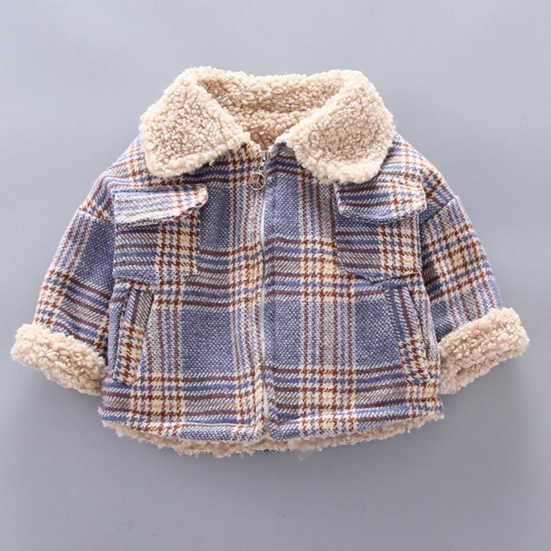 

Toddler Coat Jacket Kids Girls Baby Winter Fleece Coat Jacket Plaid Outwear Padded Clothes Fashion Warm Winter Overcoat M850#, Pp