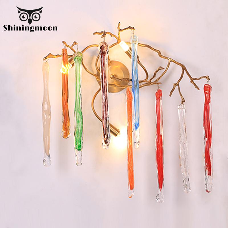 

Modern Luminaria De Parede Wall Lamp LED Luxury Copper Art Brass Tree Branch Wall Sconce Lighting Living Room Bedroom Lighting