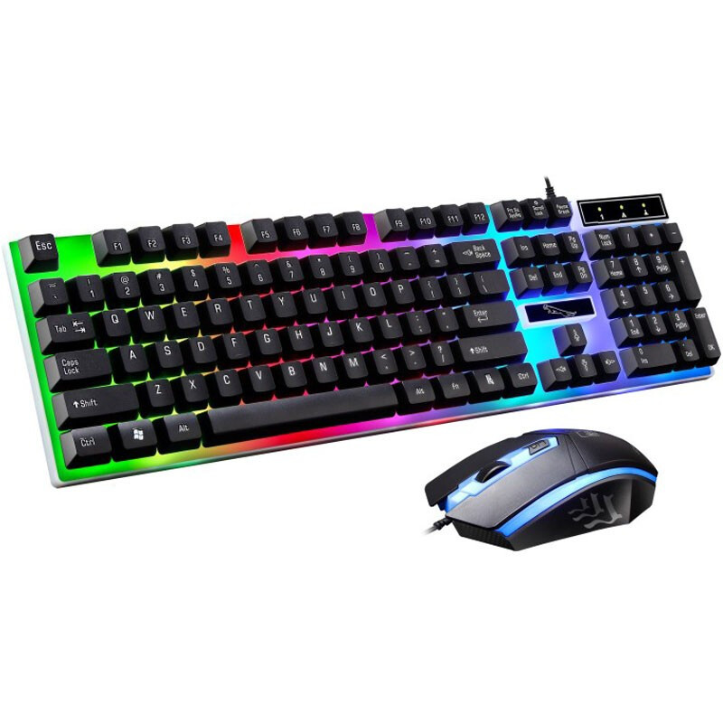 

Wired USB Gaming Keyboard 104 keycaps backlight Gamer Keyboard and Mouse 800/1200/1600 DPI teclado mecanico for laptop desktop