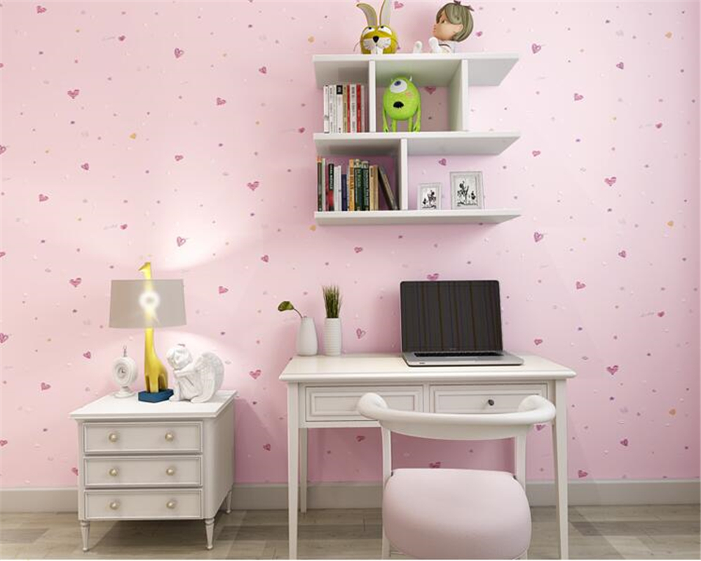 

wellyu 3D wall papers home decor Cute Stars Stripes Girls Bedroom Wallpaper Kids Shops Baby Room 3d Wallpaper papel de parede, Color 7