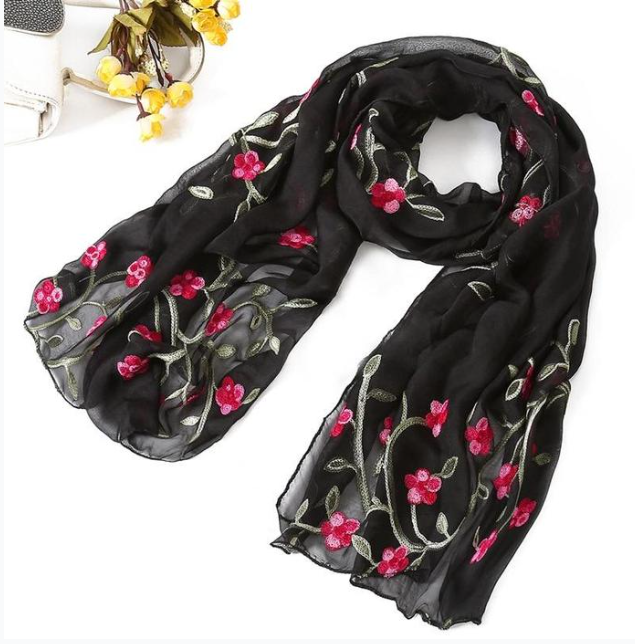

YLWHJJ new brand women scarf black spring summer silk scarves shawls and wraps lady beach stoles hijab foulard