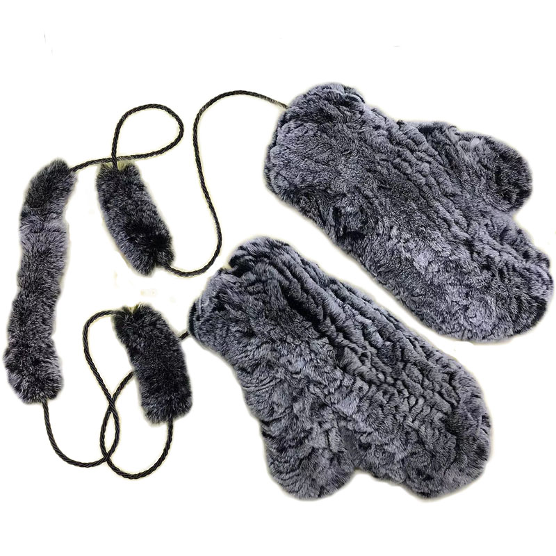 

Natural Women Knitted Fur Gloves Womens Winter Knit Glove Fur High Fashion Ladies Red 2020 New Arrival Glove Ladies Knit Gloves