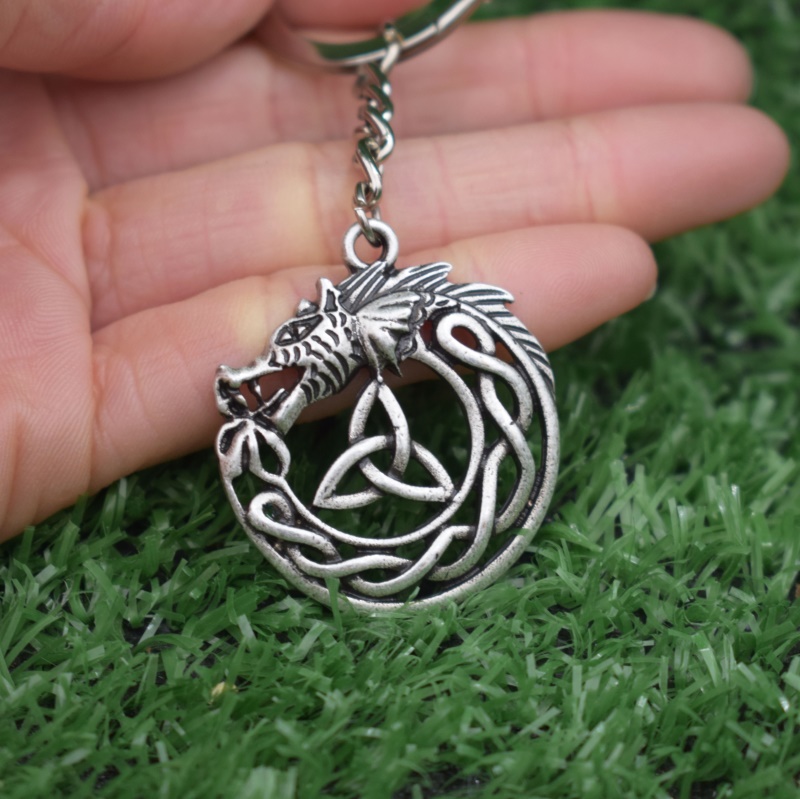 

12pcs Celtics Knot Pendant Keychain Amulet Talisman Charm Vintage Unisex Keyring