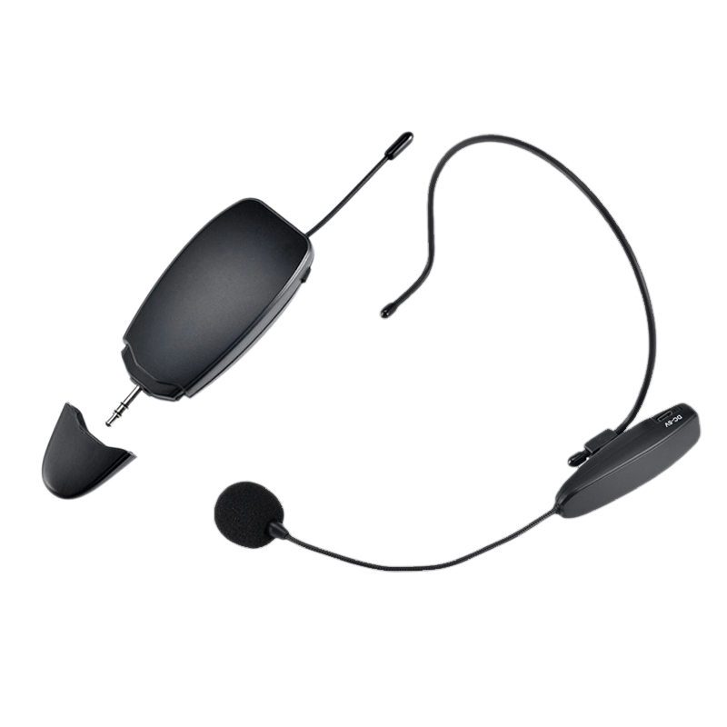 

UHF Wireless Microphone Headset 2 in 1 Handheld Head-Wear Mic 30M Range Voice for Speech Teaching