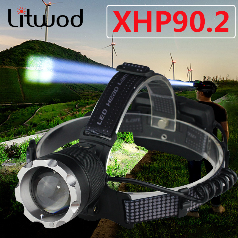 

XHP90.2 Most Powerful Led Headlamp Built Cooling Fun Headlight Lamp Head Comping Torch Zoom 18650 Rchargeable Battery