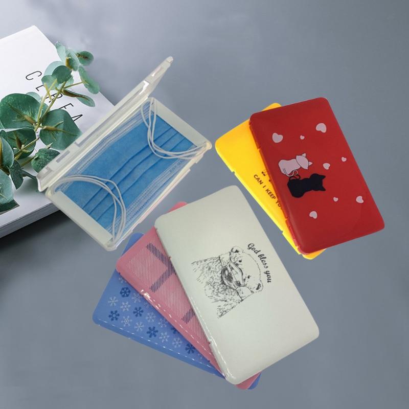 

Portable Mask Case Mask Storage Button Type Portable Box Waterproof Storage Container Cleaning Organizer Holder
