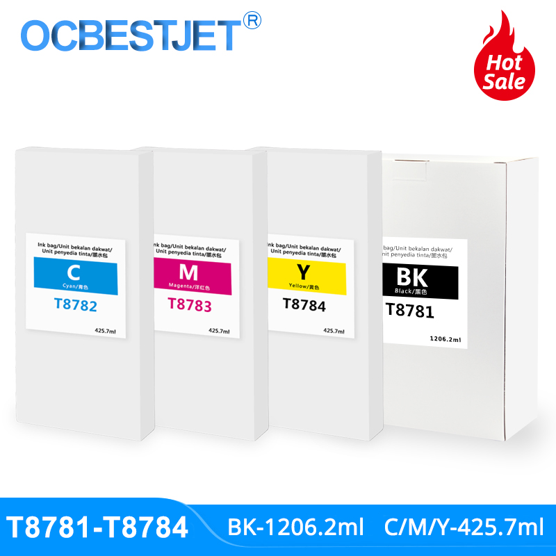 

T8781 T8782 T8783 T8784 Ink Cartridge With Pigment Ink For WorkForce Pro WF-R5690DTWF WF-R5190DTW WF-R5690 WF-R5190 DTW