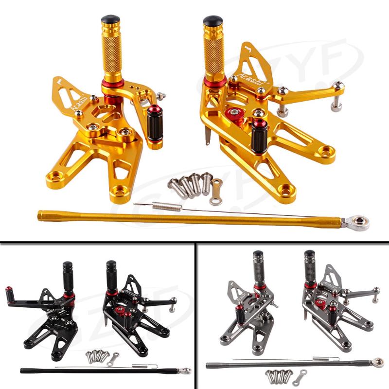 

Motorbike Adjustable Rearset Rear Set Footpegs Foot Rest Peg For YZF R6 2003-2005 & YZF R6S 2006-2009 Pair Spare Parts