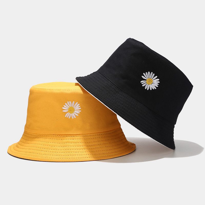 

beanies fisherman bucket sun hat double sided, Black and white