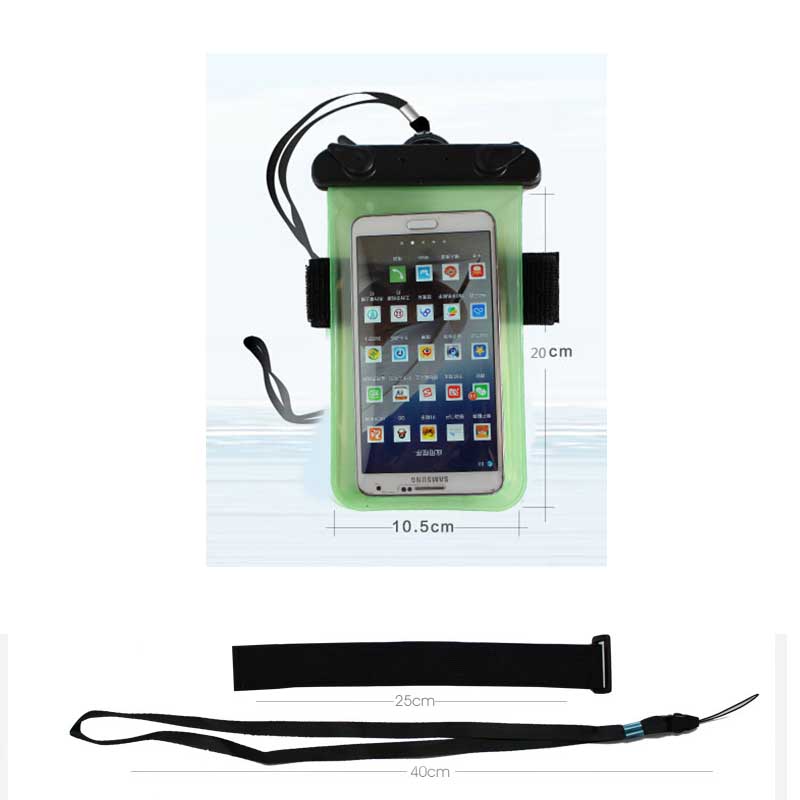 

Waterproof Pouch Case For 6.0inch Android With Arm Band ABS Swimming Diving Anti-water Bag For Mobile Phone Multi Color