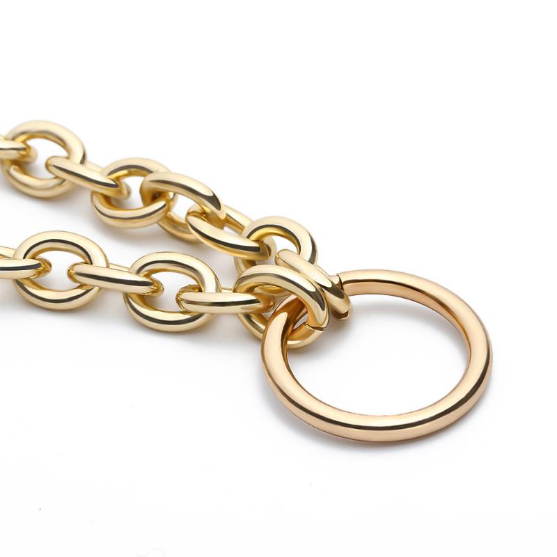 

Personality Neck Chain Punk Haning Pendant Exaggerated Necklace Simple Geometric Choker for Woman Girl (Golden