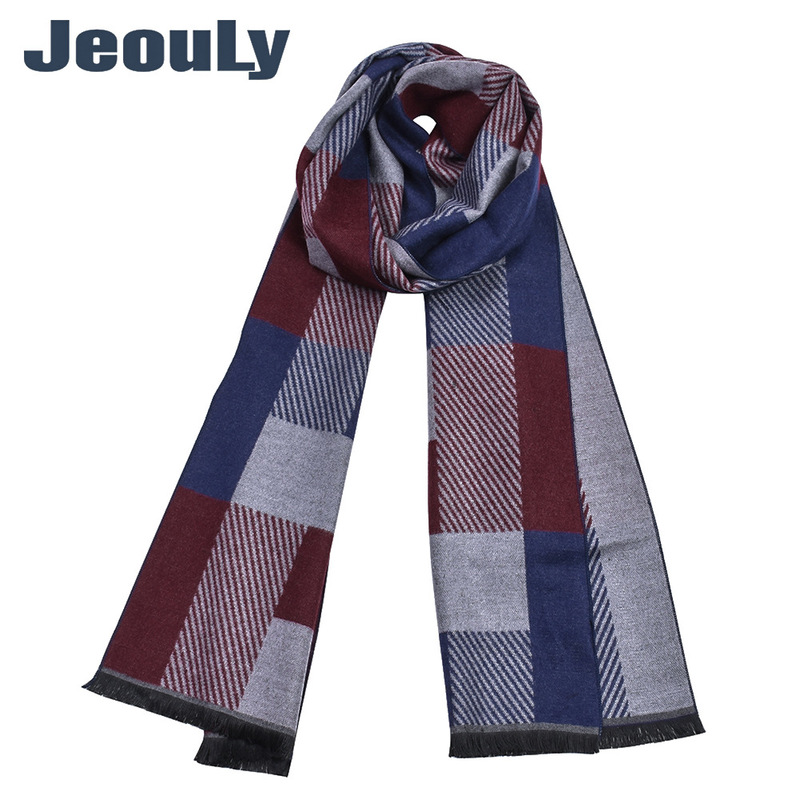 

United States men scarf fall and winter warm 2020 cotton scarf collar thick custom wholesale male lattice male model